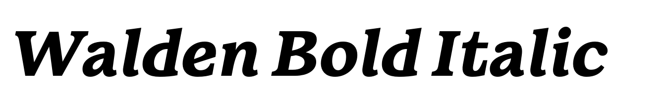Walden Bold Italic